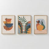 Tablou triptic Alenza, Cadru, Multicolor, 33x48 cm