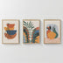 Tablou triptic Alenza, Cadru, Multicolor, 33x48 cm
