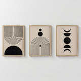 Tablou triptic Aregon, Multicolor, 33x48 cm