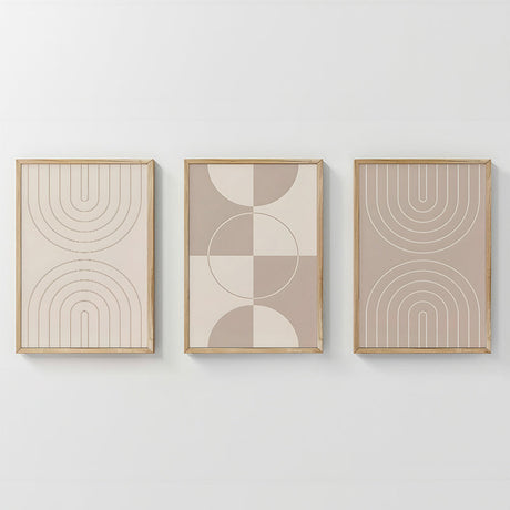 Tablou triptic cu imprimeu digital Zenzia, Piele, Multicolor, 33x48 cm