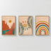 Tablou triptic Delea, Rama lemn, Multicolor, 33x48 cm