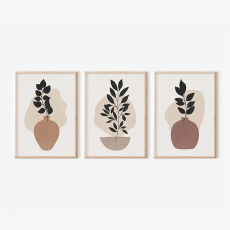 Tablou triptic Ferez, Multicolor, 33x48 cm