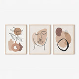 Tablou triptic Grende, Cadru, Multicolor, 33x48 cm