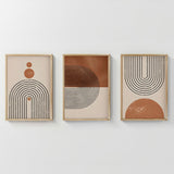 Tablou triptic Herela, Lemn, Multicolor, 33x48 cm
