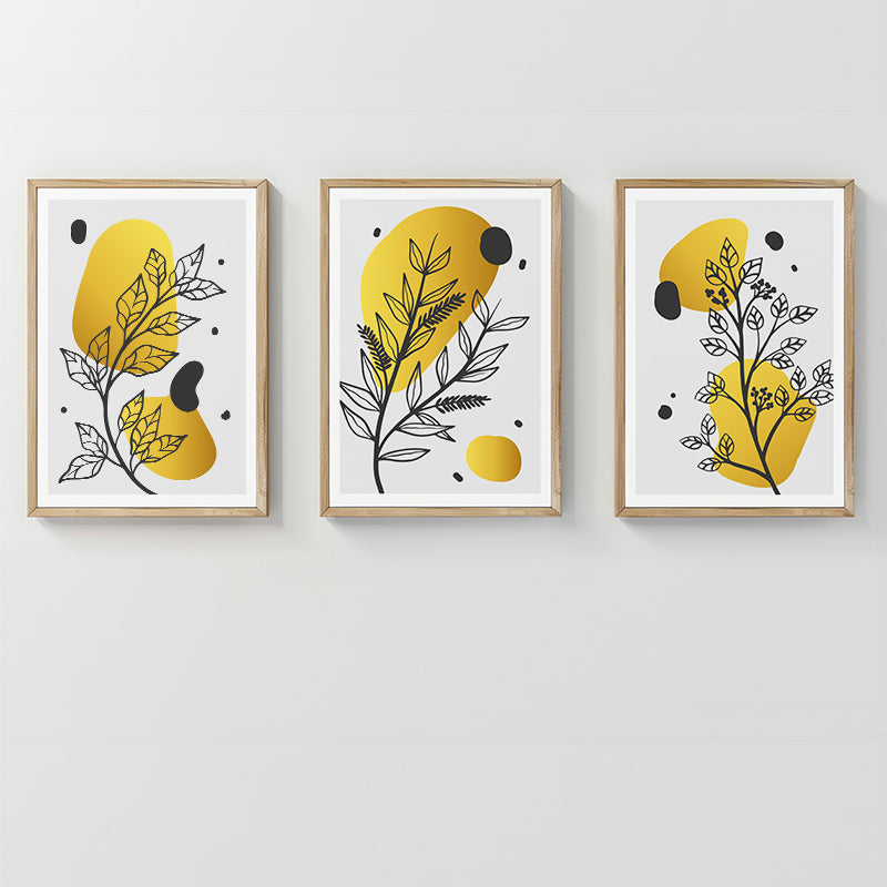 Tablou Triptic Jerif, Ramă Lemn, Multicolor, 33x48 cm