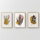 Tablou triptic Kereby, Multicolor, 33x48 cm