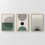 Tablou triptic Kertia, Lemn, Multicolor, 33x48 cm