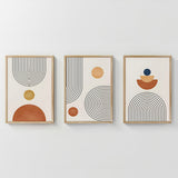 Tablou triptic Lenda, Cadru, Multicolor, 33x48 cm