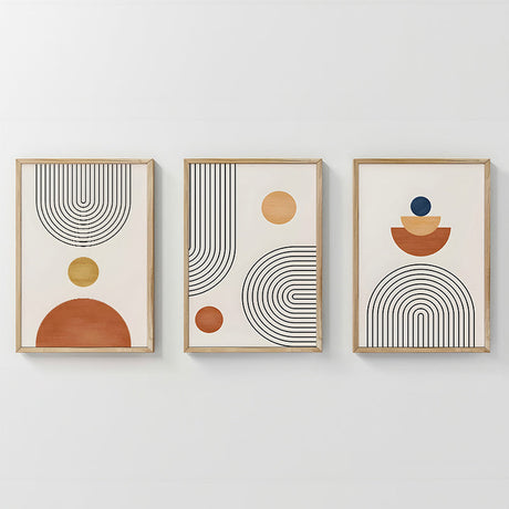Tablou triptic Lenda, Cadru, Multicolor, 33x48 cm