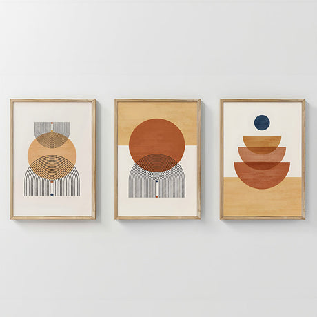 Tablou triptic Mireta, Multicolor, 33x48 cm