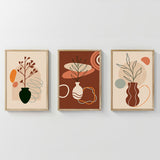 Tablou Triptic, Nyra, Cadru din Lemn, Multicolor, 33x48 cm