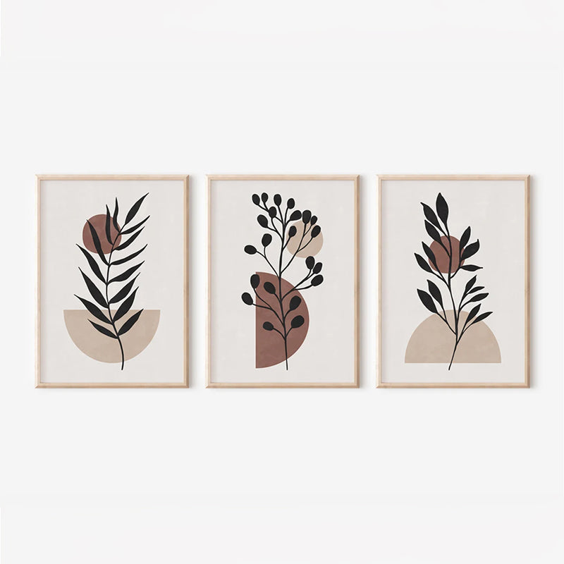 Tablou triptic și ramă Stenfy, Lemn, Multicolor, 33x48 cm