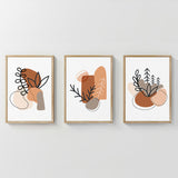 Tablou triptic Vynor, Cadru, Multicolor, 33x48 cm