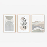 Tablou triptic Werda, Cadru, Multicolor, 33x48 cm