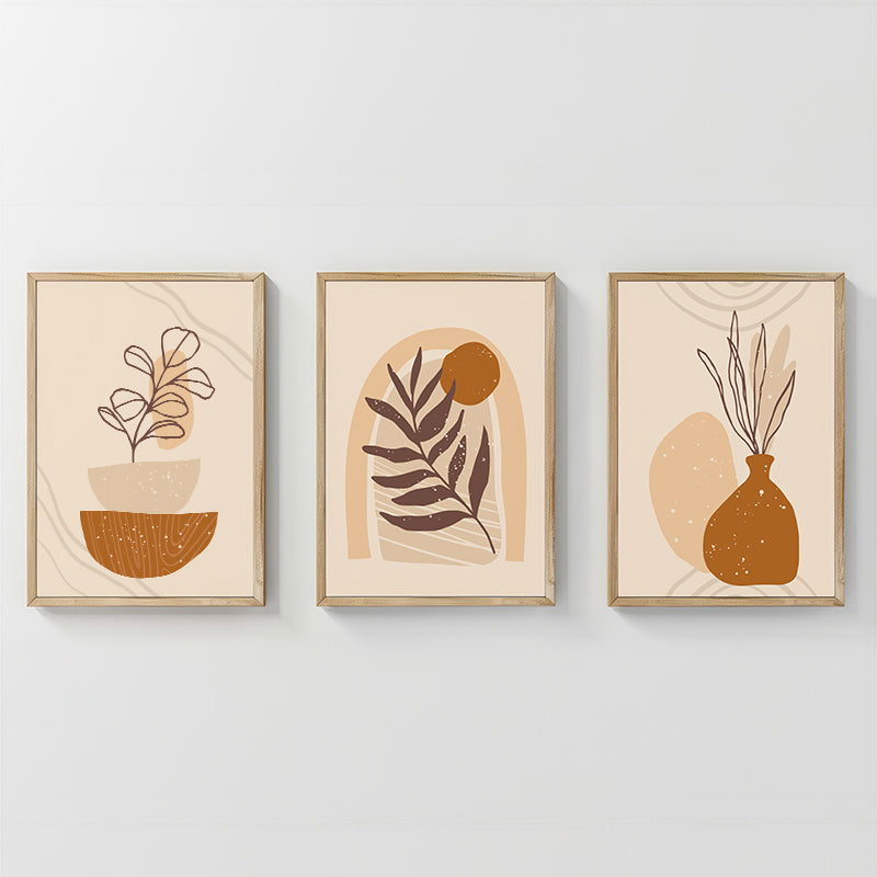 Tablou triptic Zephy, Cu ramă, Multicolor, 33x48 cm
