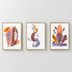 Tablou Viora, Triptic, Lemn, Multicolor, 33x48 cm