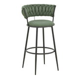Taburet Alkia I, kaki, Negru, 50x56x95 cm