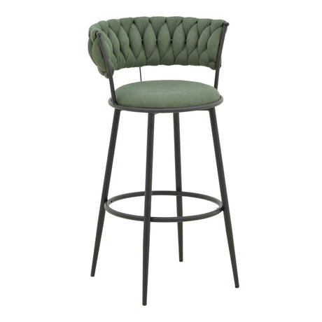 Taburet Alkia I, kaki, Negru, 50x56x95 cm