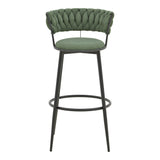 Taburet Alkia I, kaki, Negru, 50x56x95 cm