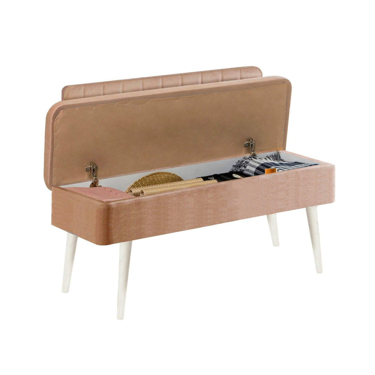 Taburet Banca Bucatarie Bench, 110x40x82.5 cm - Alb
