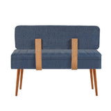 Taburet Banca Bucatarie Bench, 110x40x82.5 cm - Albastru inchis