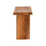 Taburet Borbe din lemn de teak, Natural, 45x28x45 cm