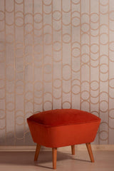 Taburet Chic Raffet, 57x45x45 cm - Rosu