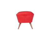 Taburet Chic Raffet, 57x45x45 cm - Rosu