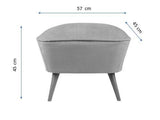 Taburet Chic Raffet, 57x45x45 cm - Rosu