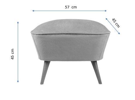 Taburet Chic Raffet, 57x45x45 cm - Turcoaz