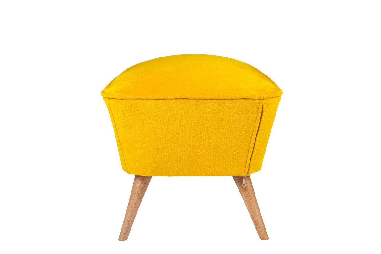 Taburet Chic Raffet, 57x45x45 cm - Galben