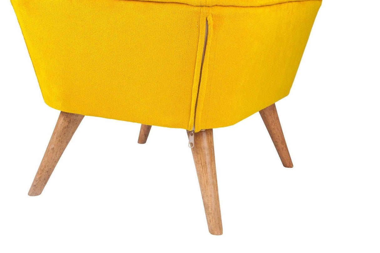 Taburet Chic Raffet, 57x45x45 cm - Galben