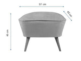 Taburet Chic Raffet, 57x45x45 cm - Galben