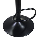 Taburet Coozy cu inaltime reglabila, metal negru mat cu, alb, 46x47x90-112 cm