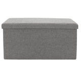 Taburet cu depozitare Greatness, Gri - Bej, 76x38x38 cm - Gri