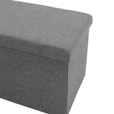 Taburet cu depozitare Greatness, Gri - Bej, 76x38x38 cm - Gri