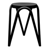 Taburet cu functie Serzona, Polipropilena, Alb - Negru, 27x45 cm - Taburet cu functie Serzona, Polipropilena, Alb - Negru, 27x45 cm