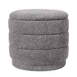 Taburet cu spațiu de depozitare Bettia stofă teddy, Diverse culori, Ø41x39 cm - Taburet cu spațiu de depozitare Bettia stofă teddy, Diverse culori, Ø41x39 cm