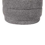Taburet cu spațiu de depozitare Bettia stofă teddy, Diverse culori, Ø41x39 cm - Gri