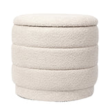 Taburet cu spațiu de depozitare Bettia stofă teddy, Diverse culori, Ø41x39 cm - Taburet cu spațiu de depozitare Bettia stofă teddy, Diverse culori, Ø41x39 cm - 257-000044