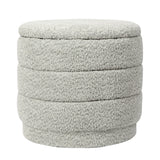 Taburet cu spațiu de depozitare Bettia stofă teddy, Diverse culori, Ø41x39 cm - Taburet cu spațiu de depozitare Bettia stofă teddy, Diverse culori, Ø41x39 cm - 257-000046