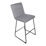 Scaun de bar Essential, stofa si metal, 53x64x107 cm - Scaun de bar Essential, stofa si metal, 53x64x107 cm - 029-000394
