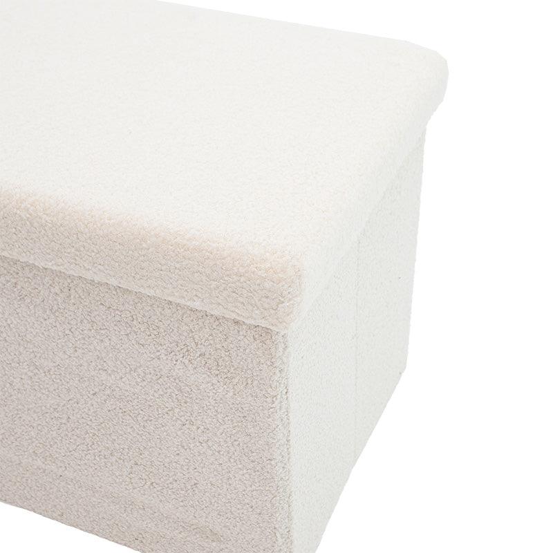Taburet Forward cu depozitare, textil , gri - bej, 76x38x37 cm - Taburet Forward cu depozitare, textil , gri - bej, 76x38x37 cm