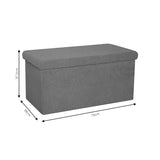 Taburet Forward cu depozitare, textil , gri - bej, 76x38x37 cm - Taburet Forward cu depozitare, textil , gri - bej, 76x38x37 cm