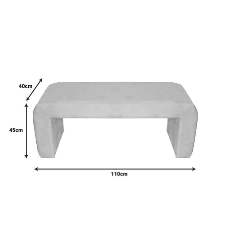 Taburet Gagga, Verde, 110x40x45 cm