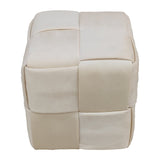 Taburet Jisko catifea, 38x38x40 cm - Bej
