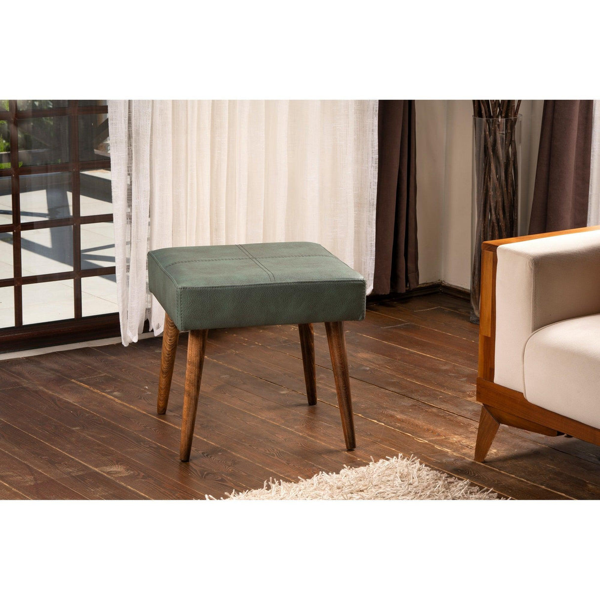 Taburet Kavere, 46x46x44 cm - Verde