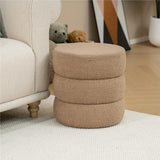 Taburet Kioto teddy, Maro - Alb, 40x40 cm - Maro