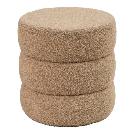 Taburet Kioto teddy, Maro - Alb, 40x40 cm