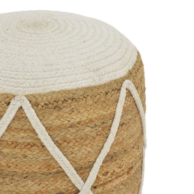 Taburet Maroc Boho, Natural, 40x40x45 cm, imagine suplimentara